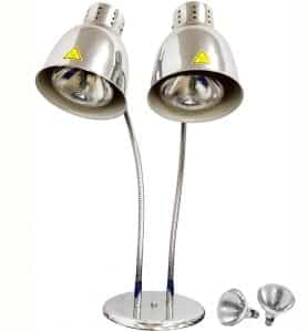 Food Heat Lamps With Dual 250w Bulb Food Warmer Lights Food Heating Warmer Lamp Restaurant Kitchen Buffet Warmer Table