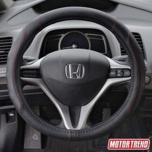 Motor Trend GripDrive Standard 15-inch Leather Steering Wheel Wrap