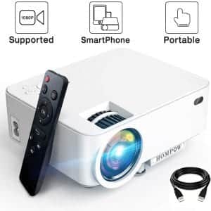 Hompow 3600L Smartphone Video Mini Projector