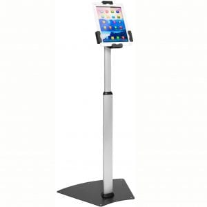 Mount-It! Anti-Theft Universal Tablet Floor Stand Kiosk – Height Adjustable Tablet Kiosk Floor Stand - Locking Tablet Mount Stand