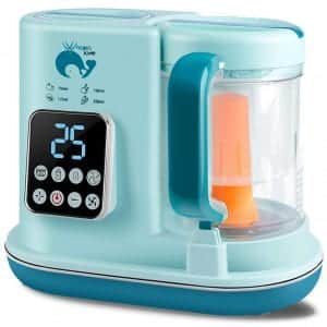 Whale's Love Baby Food Maker 5 in 1 Baby Food Processor Blender Grinder Steamer Warmer Auto Cleaning Organic Healthy Multifunctional Mills Machine