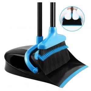 Homemaxs long handle broom and dustpan set