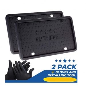  Americar Rattle Proof Premium Silicone License Plate Frame