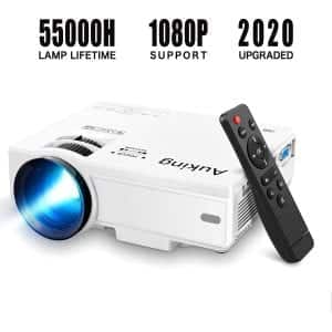 AuKing 2020 Upgraded Mini Projector