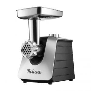 Twinzee Electric Meat Grinder with 3 Metal Blades