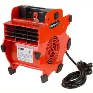 Portable Adjustable Industrial Fan Blower- 3 Speed Heavy Duty Mechanics Floor and Carpet Dryer By Stalwart
