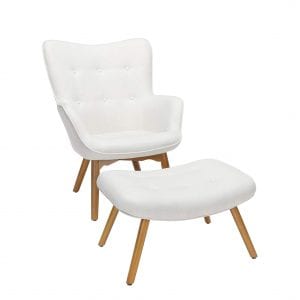 Collection by OFM Tufted Lounge Chair, Beige