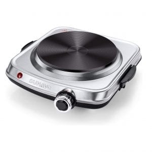  SUNAVO 1500W Stainless Steel Cooktop with Handles