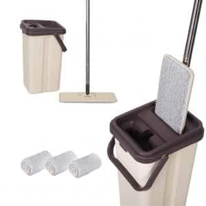  BOOMJOY Microfiber Mop and Bucket with 3 Reusable Mop Pads