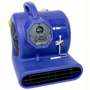OdorStop OS2800 Heavy Duty Air Mover and Carpet Dryer, 3:4 HP, 3-speed, GFCI Outlet, Carpet Clamp, Unbreakable Roto-Molded Housing, 25' Yellow Power Cord