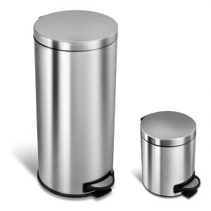 NINESTARS CB-SOT-30-1/5-1 Step-on Stainless Steel Trash Can