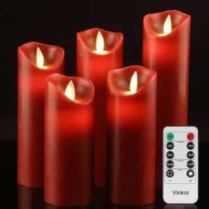  Vinkor Flameless Candles with 10-Key Remote