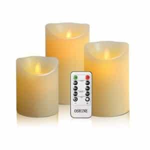 Oshine 3 Piece True Wax Flameless Candles