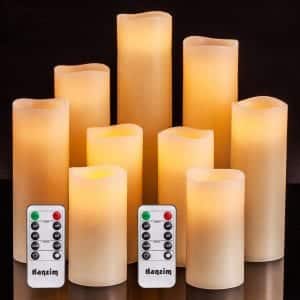 Hanzim Battery Operated Ivory Flameless Candles